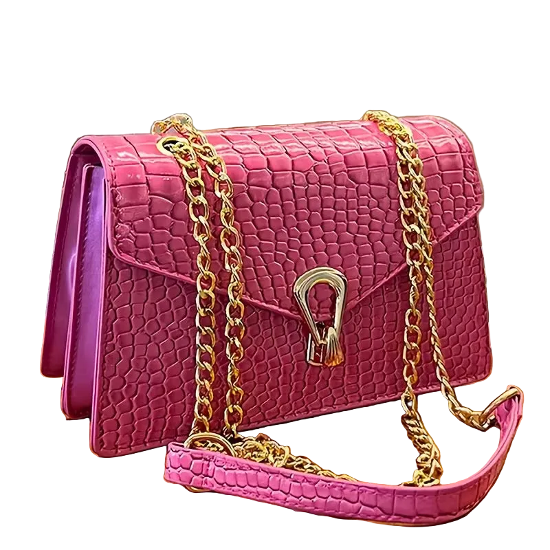 Chic Women's Handbag with Crocodile Pattern
