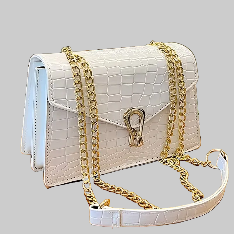 Chic Women's Handbag with Crocodile Pattern