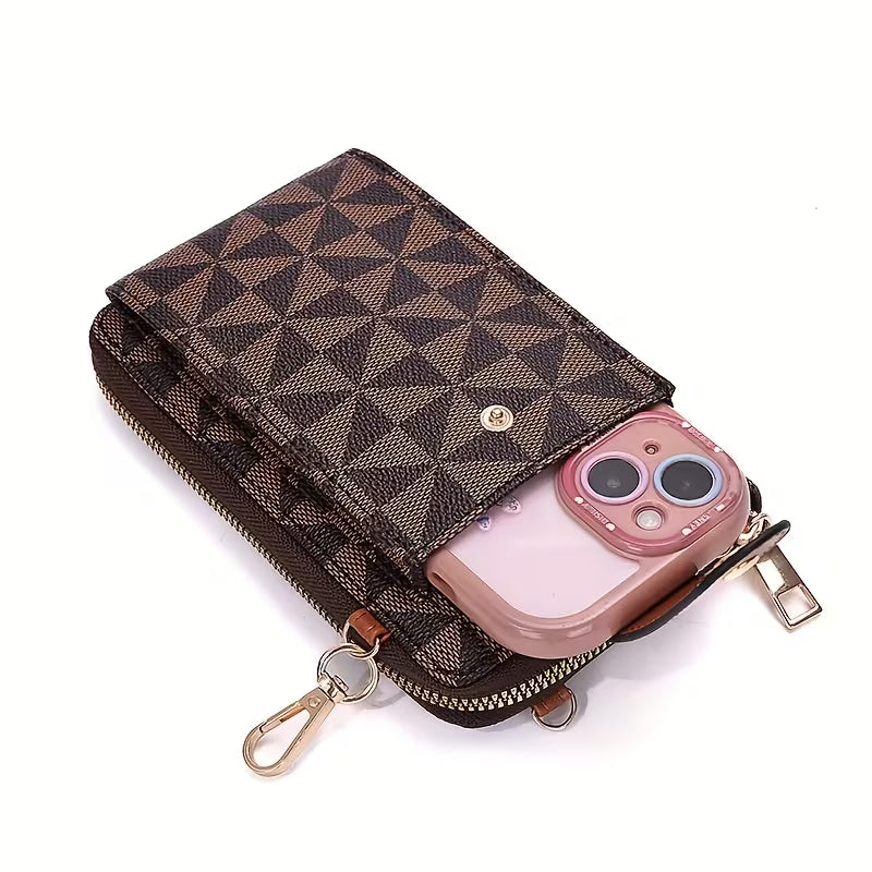 Stylish Compact Crossbody Phone Wallet