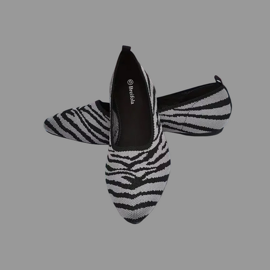 Breathable Knit Mary Jane Flats - Slip-On ( 9 )