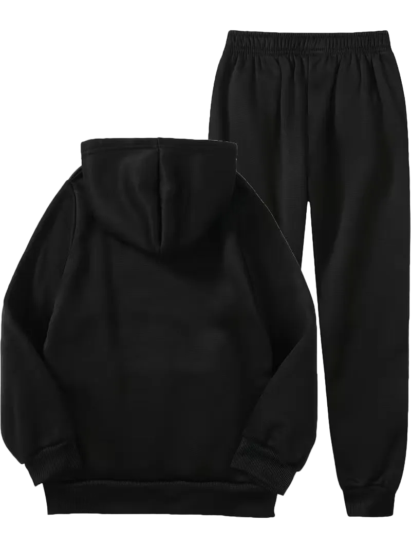 Fashion Cartoon Girl Pattern Print Autumn and Winter Long Pants Set ( 7-8 )