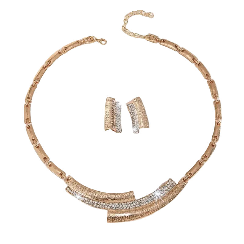Fashion Long Necklace and Earrings Set