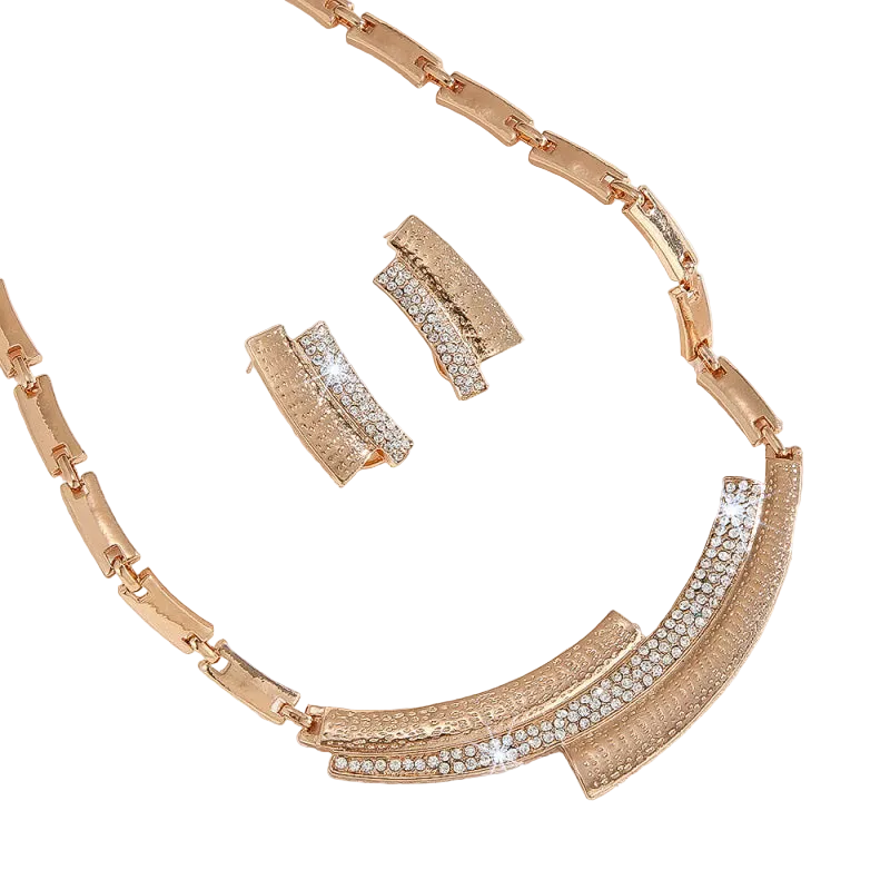Fashion Long Necklace and Earrings Set