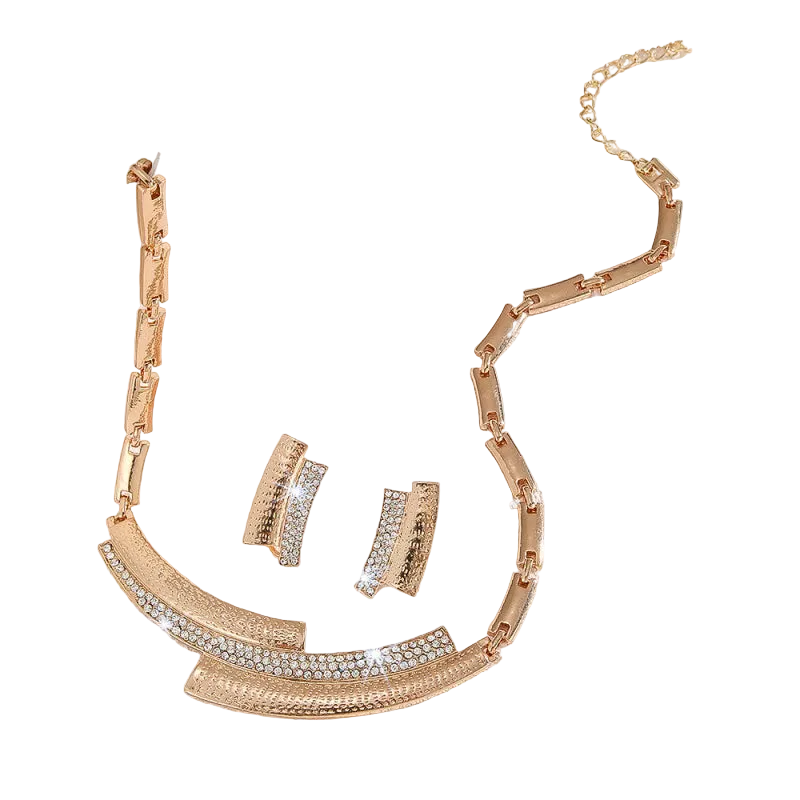 Fashion Long Necklace and Earrings Set