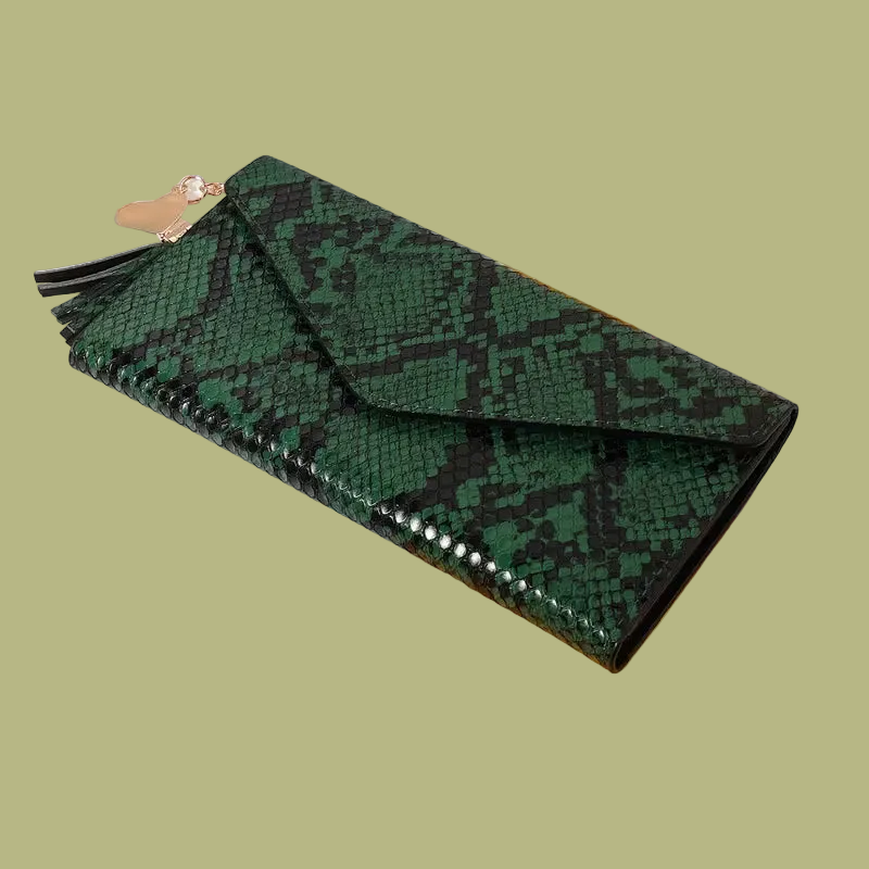 Elegant Women's Trifold Wallet with Tassel Decoration