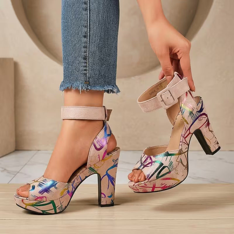 Women's Vintage-Style Ultrahigh Heel Sandals