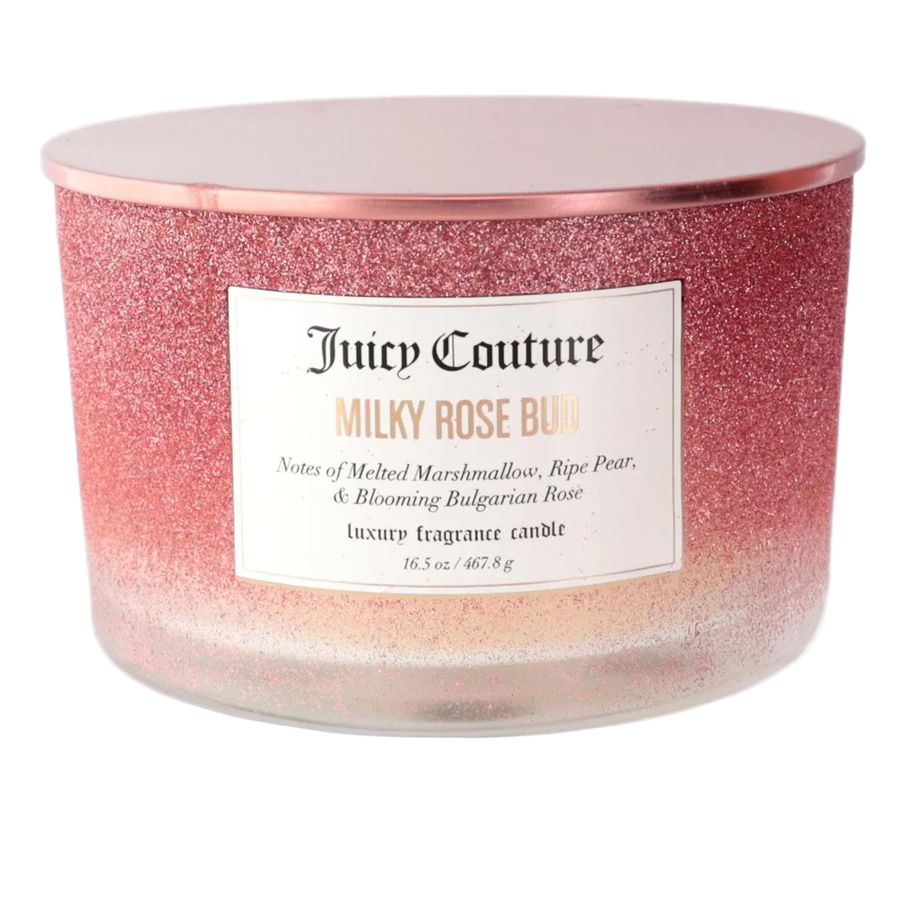 Juicy Couture 16.5 oz Soy Wax Blend 3 Wick Candle - Milky Rose Bud