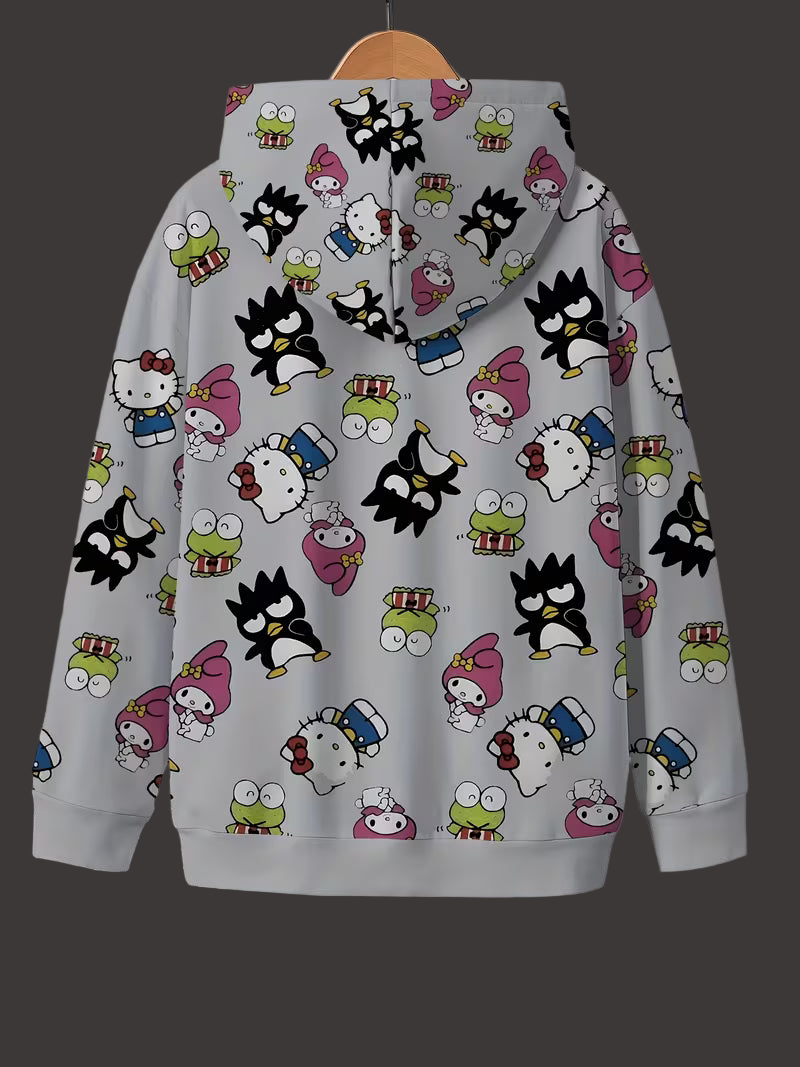 Sanrio Family Long Sleeve Zip-Up Hoodie  Size: 9-10