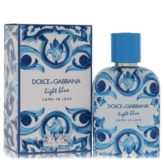 D & G Light Blue Capri In Love Eau De Parfum Spray 3.3 oz for Men