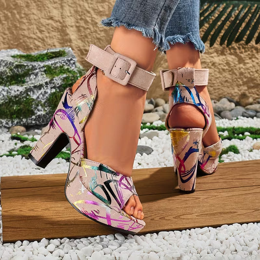 Women's Vintage-Style Ultrahigh Heel Sandals