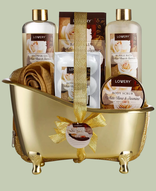 Lovery 8 Piece White Rose Jasmine Body Care Gift Set