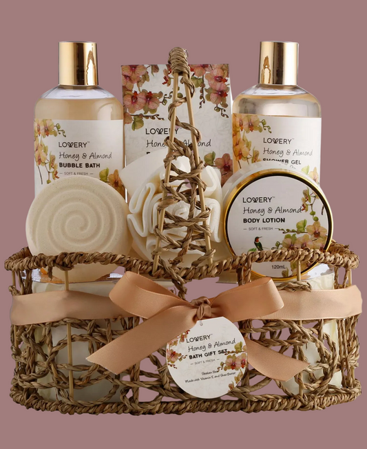 Lovery Honey and Almond Body Care 8 Piece Gift Set