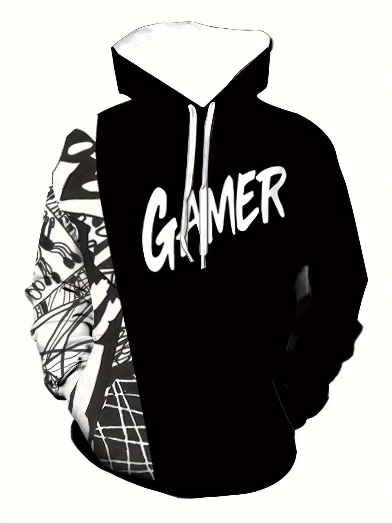 Men's Graphic Hooded Sweatshirt for Gamers ( Size: XL )
