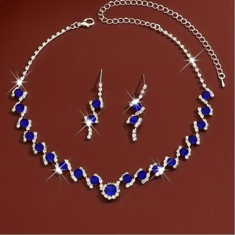 Rhinestone Jewelry Set – 2-Piece