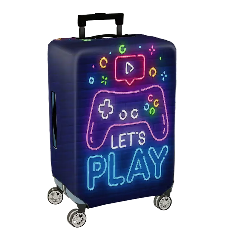 Luggage neon game controller suitcase protective case – The Lady Bug Store
