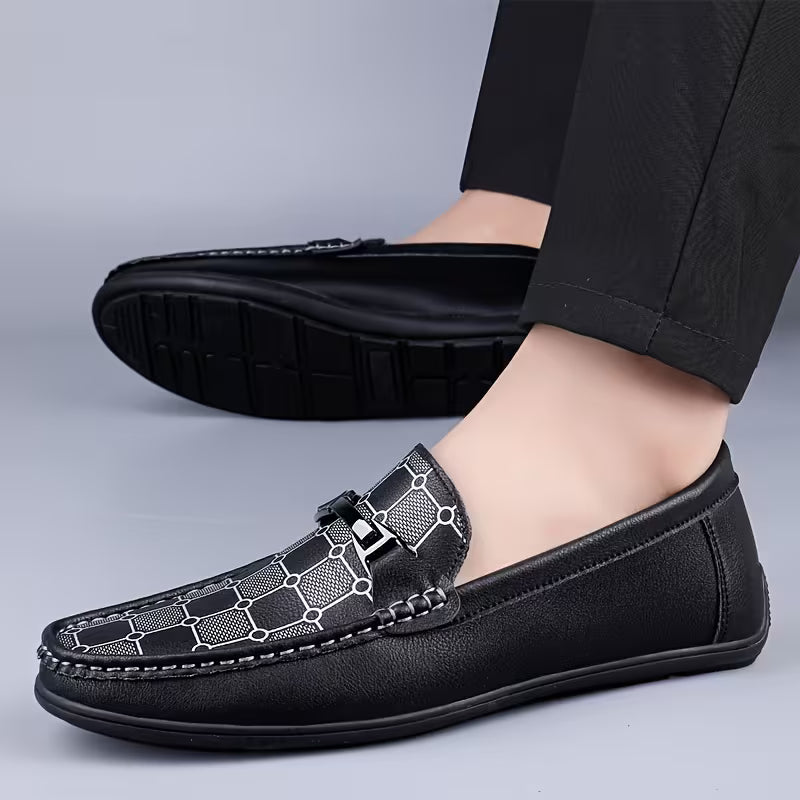 Men's Trendy Plaid Fancy Loafer Shoes