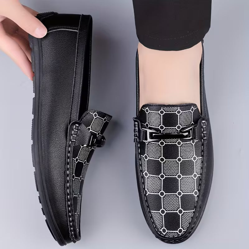 Men's Trendy Plaid Fancy Loafer Shoes