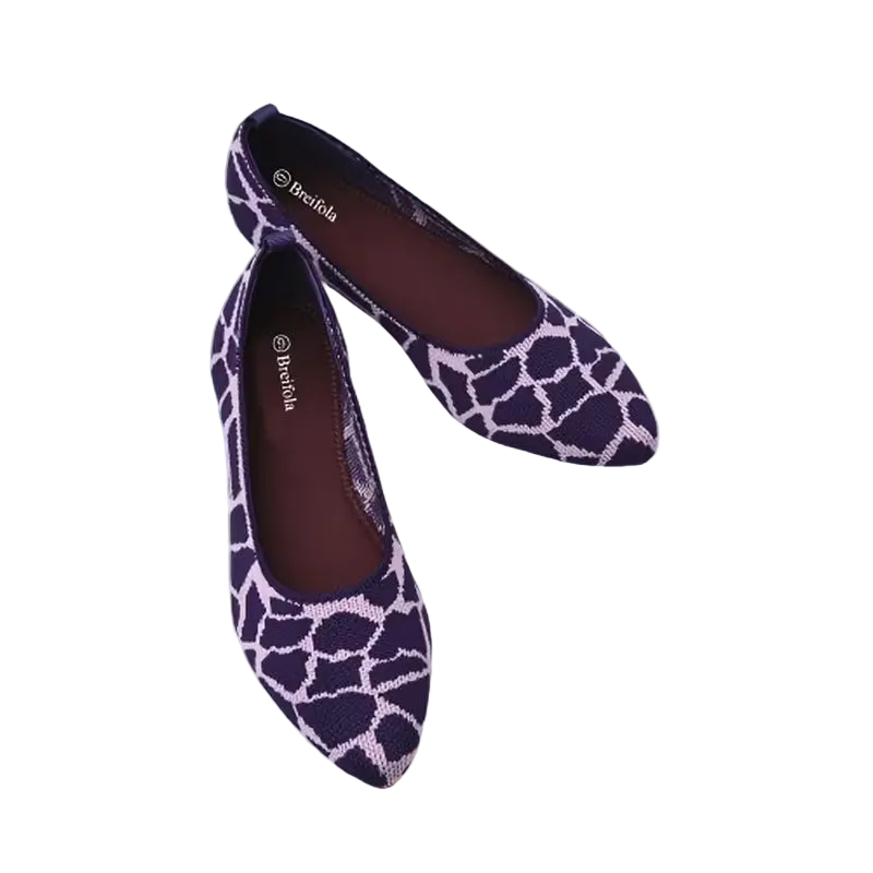 Breathable Knit Mary Jane Flats - Slip-On ( Size: 6 )