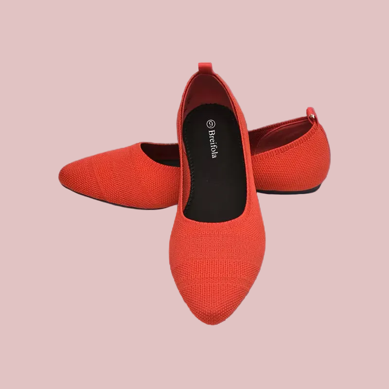 Breathable Knit Mary Jane Flats - Slip-On ( 8 )