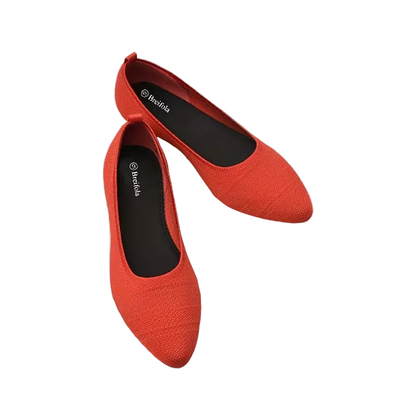 Breathable Knit Mary Jane Flats - Slip-On ( 8 )