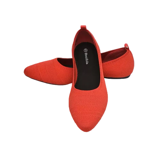 Breathable Knit Mary Jane Flats - Slip-On