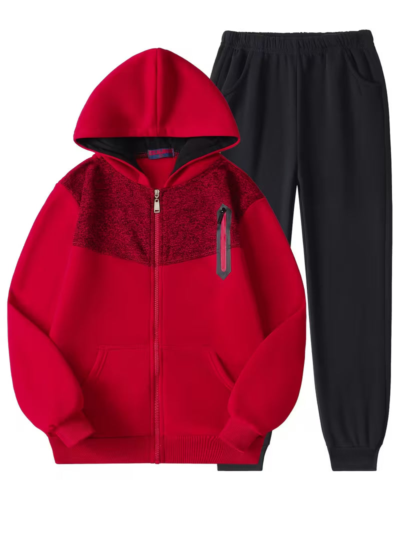 Winter Hoodie Sweatsuit Set for Boys  Size: 5-6