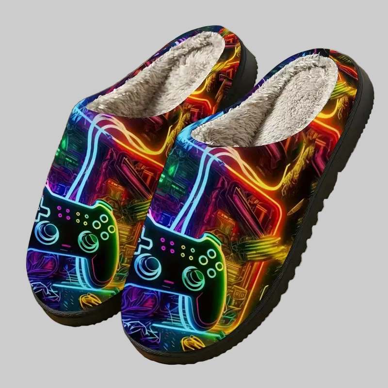 Retro Gaming Slippers, Unisex,  Size: 4.5-5
