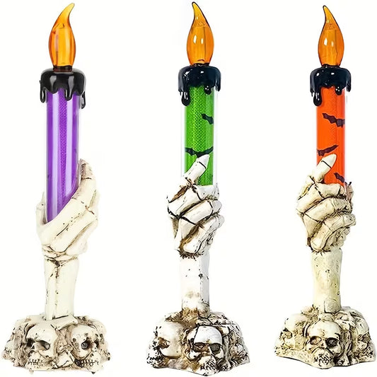 3-piece Halloween Candlestick Lamp Set
