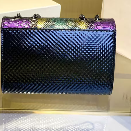 Elegant Vintage Snake Print Shoulder Bag