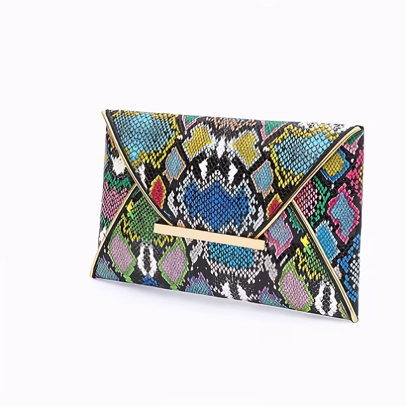 Snakeskin Clutch Wallet Handbag