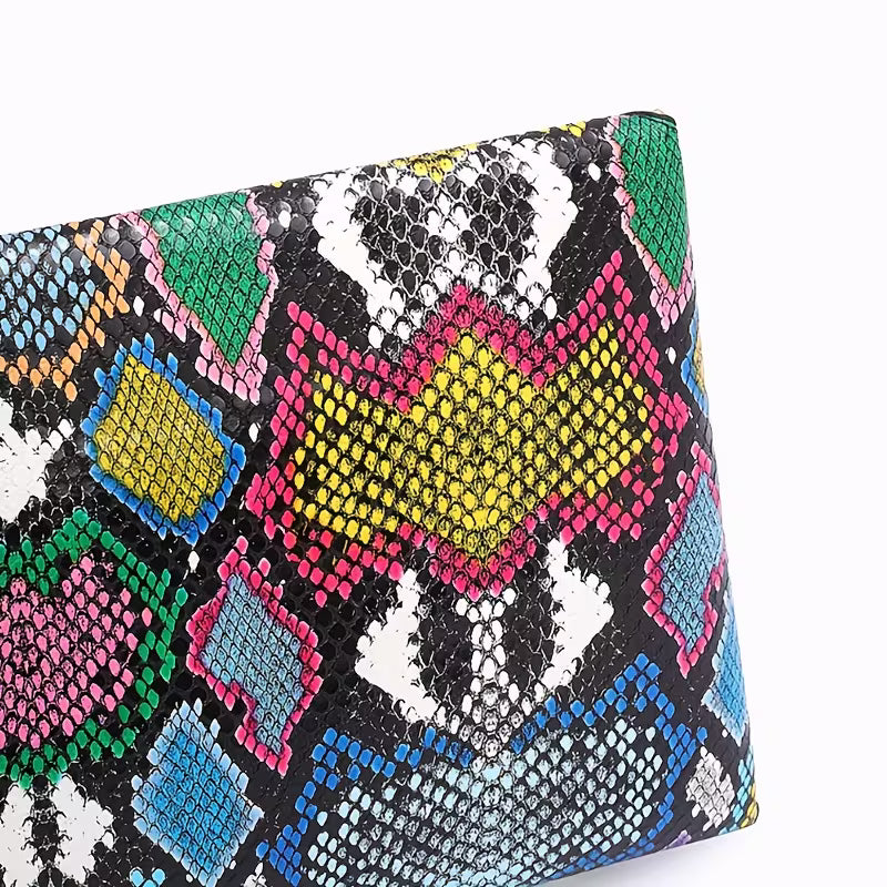 Snakeskin Clutch Wallet Handbag