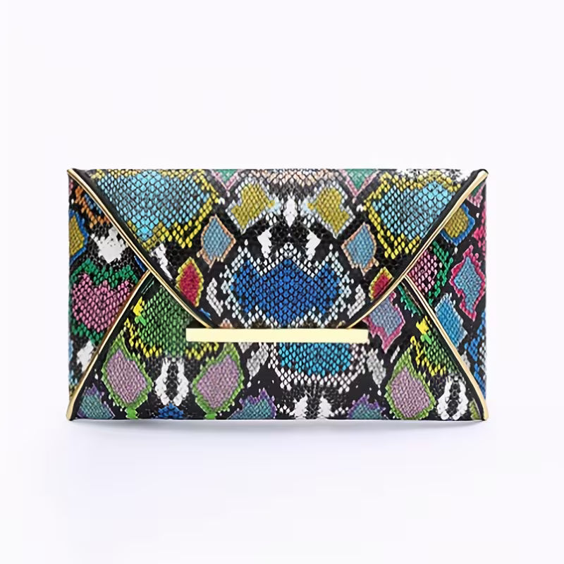 Snakeskin Clutch Wallet Handbag