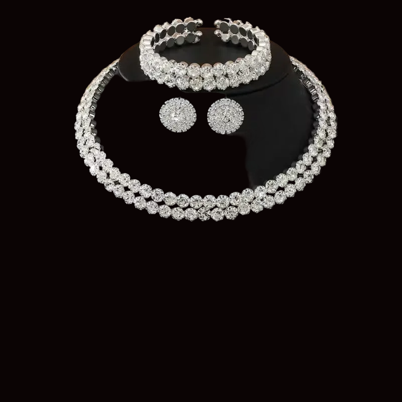 4-piece Luxury Sparkling Bridal Jewelry Set