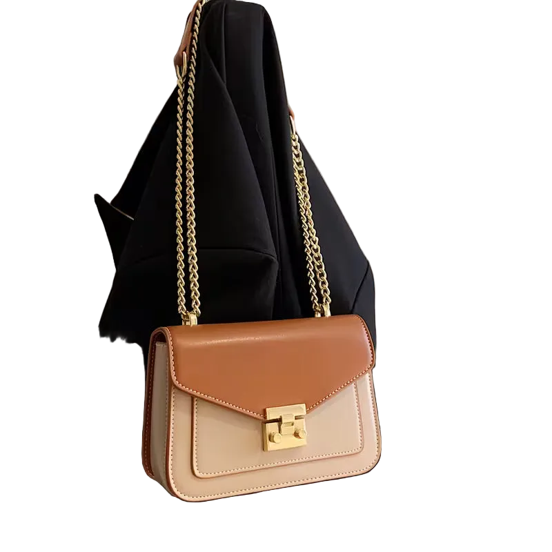 Compact Sliding Chain Decorative Flip Square Purse