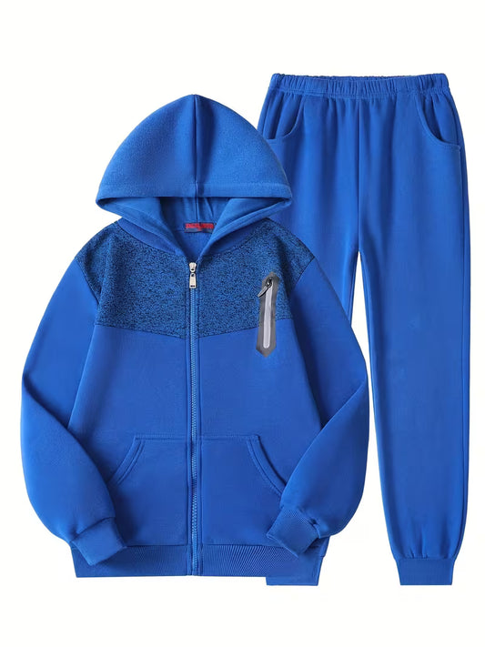 Winter Hoodie Sweatsuit Set for Boys Size: 8-9
