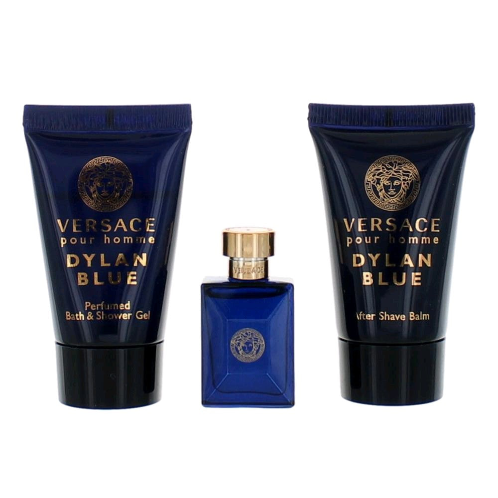 Versace Dylan Blue by Versace, 3 Piece Mini Gift Set for Men