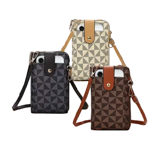 Stylish Compact Crossbody Phone Wallet