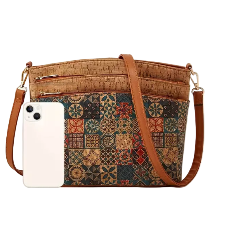 Vintage Floral Print Crossbody Bag
