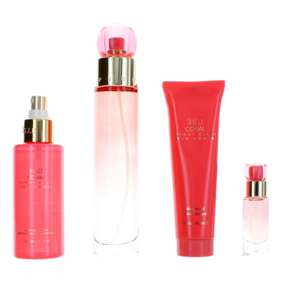Perry Ellis 360 Coral by Perry Ellis Gift Set for Women