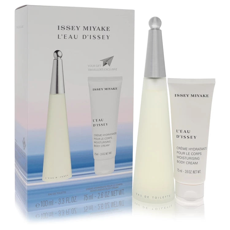 L'Eau D'Issey (Issey Miyake) by Issey Miyake Gift Set - 3.3 oz Eau de Toilette Spray + 2.6 oz Body Cream for Women