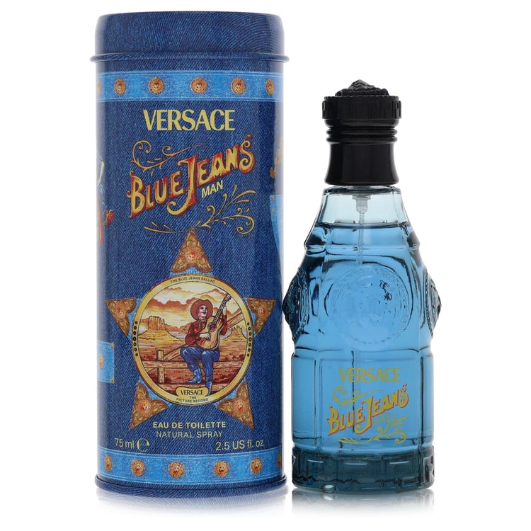 Blue Jeans by Versace 2.5 oz Eau De Toilette Spray for Men